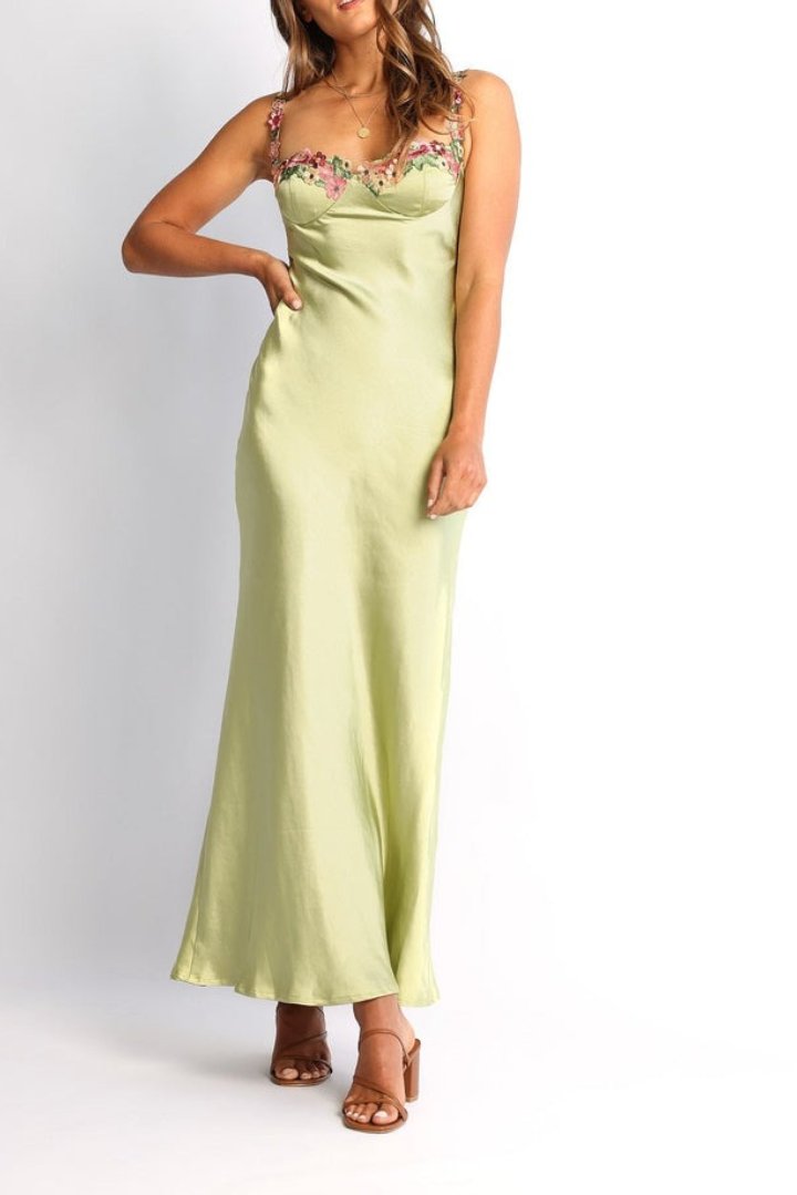 Kyloma Dress - Lime Flower