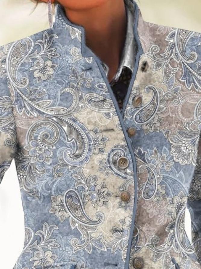 Regular Fit Paisley Boho Blazer