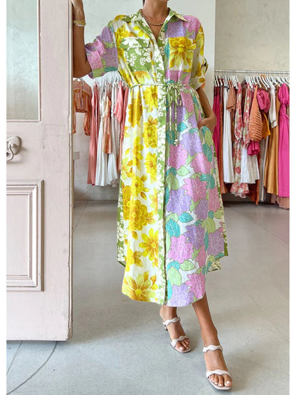 Summer Printed Shirtdress