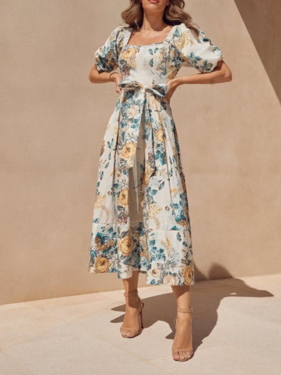 Garden Floral Midi Dress