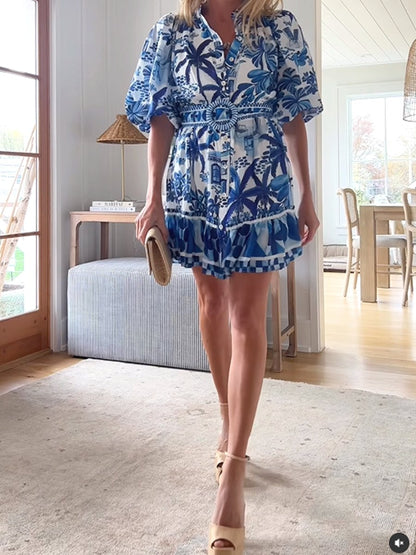 Summer Blue Vacation Dress