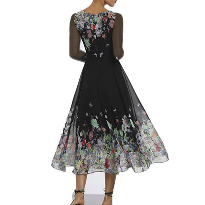 Summer Party Scoop Neck Maxi Dress