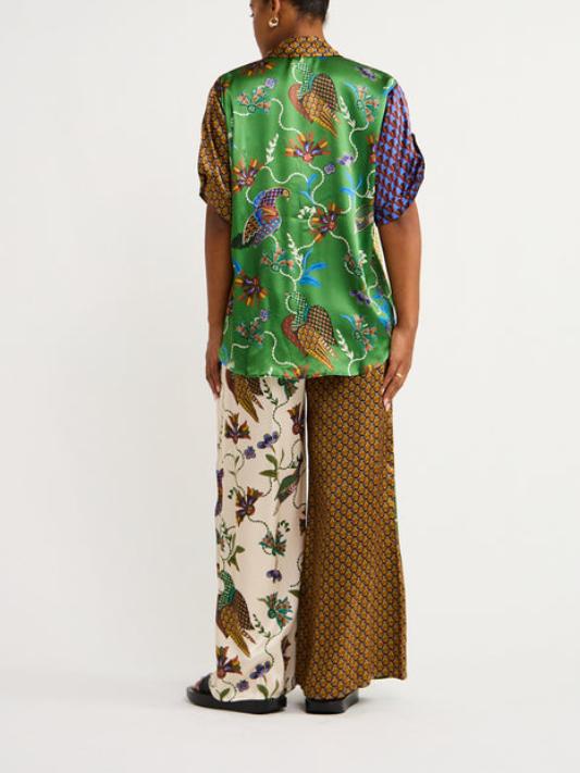 Multicolor Birdie Spliced Pant