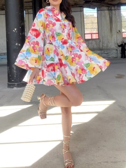 Spring Floral Sunday Mini Dress