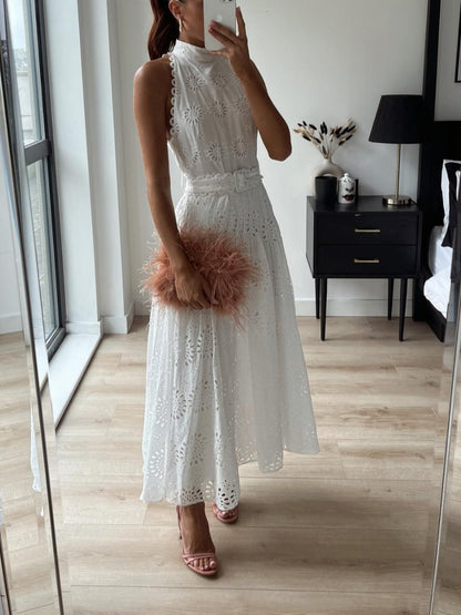 White Lace Stunning Maxi Dress